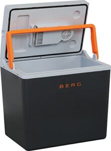 Berg Large Electric Portable 30 Litre 12V 240V USB Cool Box / Bag Warm Cooler Camping Beach Take Away Food Picnic Insulated Food