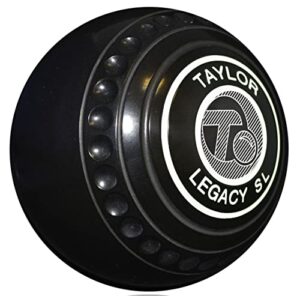 Taylor Legacy Slimline Progrip Indoor/Lawn Bowls - Heavy - Black - Set Of 4
