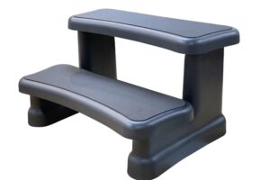 RockWaterAir Steps for Hot Tub - Black