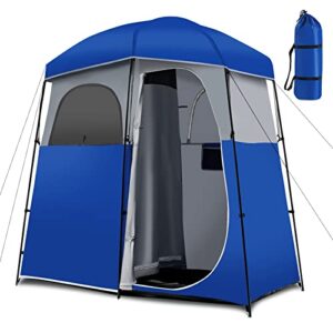 COSTWAY Double-Room Camping Toilet Tent