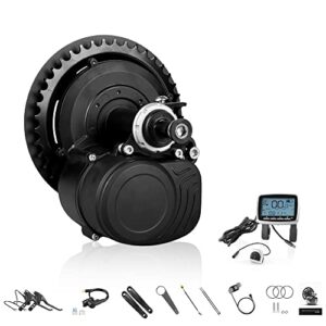TSDZ2B 36V 250W 48V 500W Torque Sensor Tongsheng Mid Drive Motor 2022 Version Disc Brake Electric Bike Conversion Kit VLCD5 Display DIY Ebike Kits for 68-73MM Bottom Bracket Mountain Bike Road bike