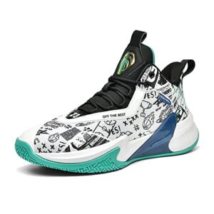 PTHHUA Youth Men's Basketball Sneaker Top Basketball Shoes for Womens Mens Fashio