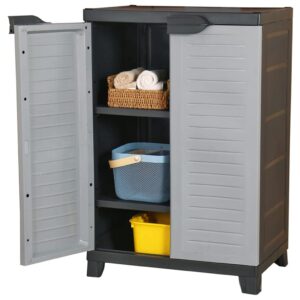 Garden Storage Cabinet Storage Box with 2 Shelves