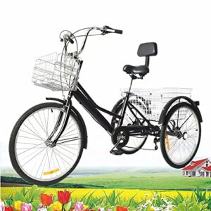 24 Inch Tricycle for Adults with Baske