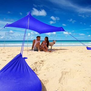 Otentik Nano Plus Sunshade for Beach or Outdoors - Sun Canopy - Beach Shelter - Sail Canopy - Sun Awning With 4 Poles