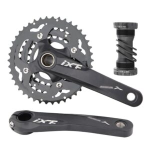 QHIYRZE MTB Bike Crankset Hollow 64/104 BCD Crank Arm Set 170mm 24-32-42T Triple Chainring For 9/10 Speed