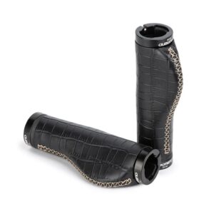 WENZI9DU Mountain Bike Grips Aluminum Lock Leather City Mountain Bike Scooter MTB Bicycle Handlebar Cover Handle Grips Cowhide Grip (Color : Serpentine)