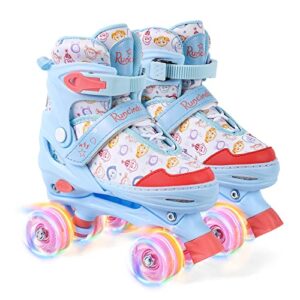 Runcinds Adjustable 4 Size Kids Roller Skates for Girls