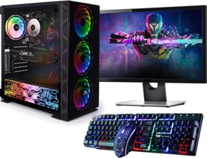 Veno Scorp Budget Gaming PC 22” Bundle Intel Core i5-8GB RAM - 500GB HDD – GT 710 2GB NeonZilla ARGB Gaming Case - WINDOWS 1