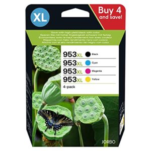 953XL Ink Cartridges Multipack Replacement with Newest Chip Compatible for HP 953 XL Black Cyan Magenta Yellow