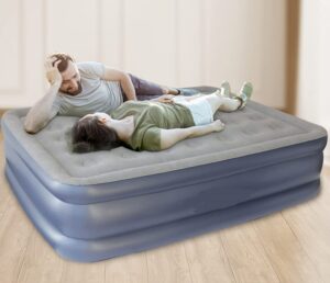 ALIVIO INFLATABLE AIRBED AIR BED WITH BUILT IN PUMP - AIR MATRESS (DOUBLE 152X203CM)