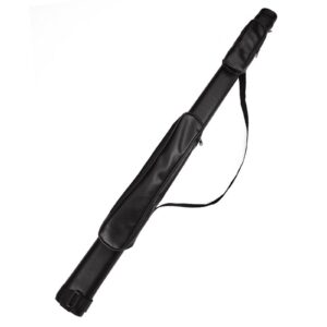 CCBUY Pool Cue Case Billiard Stick Carrying Hold Two 3/4 Cues Outdoors PU Leather Storage Carry Bag With Adjustable Strap 2 Holes For Snooker Rod
