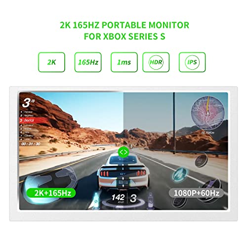 165Hz 2K IPS Portable Screen for Xbox Series S