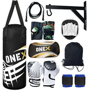 1x Junior Punching Bag Set Waterproof Punch Bag Heavy Duty Hanging Punch Bag for Children Boxing Filled Punch Bag Set With Bracket