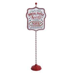 All Chic Yard Sign Stakes Metal/Hanging Arrow Christmas Sign Xmas Sig