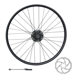 Madspeed7 QR 26" (ETRTO 559x20) MTB Mountain Bike Disc Brake REAR Wheel + Shimano 7 Speed Cassette (12-32t) + 160mm Disc Rotor - Taiwan Sealed Bearings (6 Bolt) Disc Hub (Very Smooth Hub)