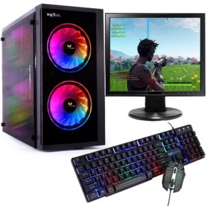 Budget Veno Scorp Gaming PC 19” Bundle Intel Core i3-8GB RAM - 500GB HDD – GT 710 2GB NOVA ARGB Gaming Case - WINDOWS 1