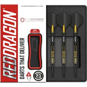 RED DRAGON Neil Duff 23 Gram Premium Tungsten Darts Set with Flights and Stems