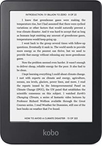 Kobo Clara 2E A more environmentally friendly way to read and hear.
