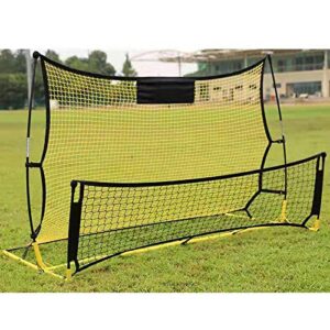 2 in 1 Foldable Football Training Net Adjustable Rebounder Net Soccer Goal Kickback Target Training Equipment Portable Soccer-Door for Practicing skills