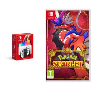 Pokémon Scarlet (Nintendo Switch) incl. Adventure Pack Digital Bonus (Exclusive to Amazon.co.uk) + Nintendo Switch (OLED Model) - White