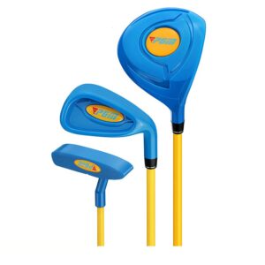 Golf Clubs Set for Kids 2-5 Years Old Golf Training Children's Boy Girl Beginner's Wood Iron Swing Putter with Golf Clubs Bag (blue-4-5)