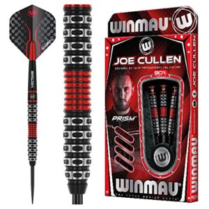 WINMAU Joe Cullen Special Edition 26 Gram Professional Steeltip Tungsten Darts Set with Flights and Stems (Shafts)