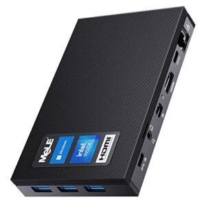 MeLE Quieter 3C Fanless Mini PC Desktop Computer Celeron N5105 Windows 11 Pro 8G 256G