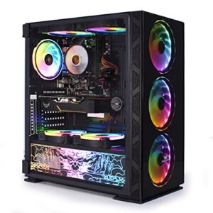 Veno Scorp Gaming PC Desktop Computer: i7-3770 3.90Ghz / 16GB RAM/GT 1030 2GB / 256GB SSD / 1TB HDD / 500W 80+ PSU/NEONZILLA 8 FAN ARGB CASE/WIFI/WINDOWS 1