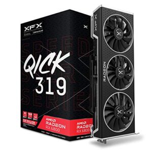 XFX SPEEDSTER QICK319 AMD Radeon™ RX 6800 Core Gaming Graphics Card with 16GB GDDR6 HDMI 3xDP