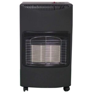 Yiibcio LARGE 4.2KW CALOR GAS PORTABLE CABINET HEATER FIRE BUTANE WITH REGULATOR & HOSE
