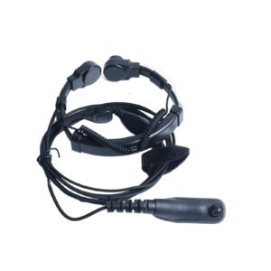 MINUTEAS PTT Throat Mic Covert Acoustic Tube Headset Compatible With Motorola Walkie Talkie P8268 P8260 P8200 XPR6550 XPR6300 DP3400 DP3600 Headsets Intercoms