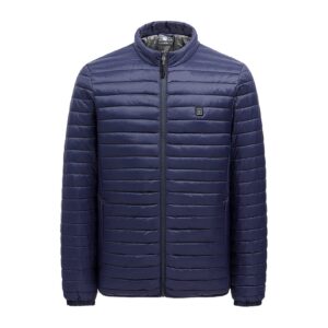 Heated Clothing Smart Electric Heating Cotton-padded Jacket USB Down Cotton-padded Jacket For Men And Women (Color : Blue