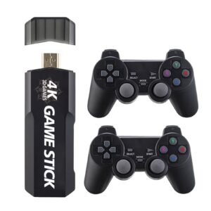 igerboss Game Stick 4K GD10 Retro Video Game Console HD Output Emuelec 4.3 System 2.4G Wireless Controllers 3D PSP PS1 40 Simulators (Color : 128G)