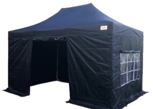 GREEN Hercules Titan Hex 40 Gazebo 3m x 4.5m heavy duty commercial grade pop up