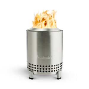 Solo Stove Mesa Tabletop Fire Pit with Stand | Low Smoke Outdoor Mini Fire for Urban & Suburbs | Fueled by Pellets or Wood