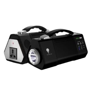 Portable Power Station 42000mAh Emergency Battery Backup Power Pack with Flashlight USB Jack AC & DC Output Solar Generator for CPAP Outdoor Adventure Load Travel Camping