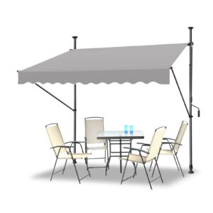 HENGMEI Awnings for Patios Retractable Garden Aluminium Awnings Sunshade Garden Shelter Canopy Waterproof Anti-UV