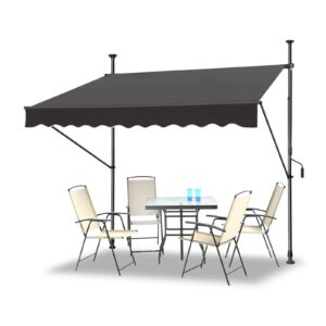 HENGMEI Awnings for Patios Retractable Garden Aluminium Awnings Sunshade Garden Shelter Canopy Waterproof Anti-UV