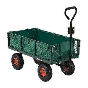 NEW Heavy Duty 350KG Garden Trolley Cart Wheelbarrow Trailer Wagon Outdoor Transportable Plant Ca
