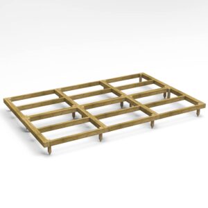 Shed Base Kit - 12x8 Pressure Treated Wooden Base Kit for a Power Garden Shed (90x50mm)