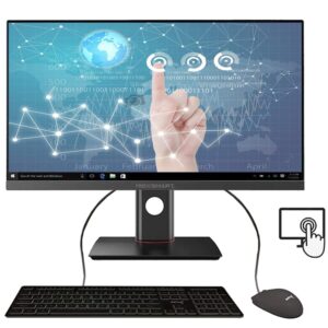 All-in-one PC desktop gaming computer Touch screen 8GB DDR3 480GB SSD Intel 11generation N5095 Windows 11 PC support WIFI 23.8 inch 1920x1080 FHD height free adjustment Support Dual Band Wi-Fi
