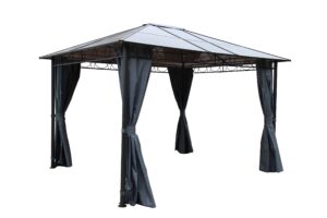 Royalcraft Zurich Polycarbonate gazebo 3x3.66m Grey