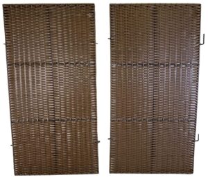 Pair of Replacement Front Panels for Rattan Double Wheelie Bin Screen GFH69
