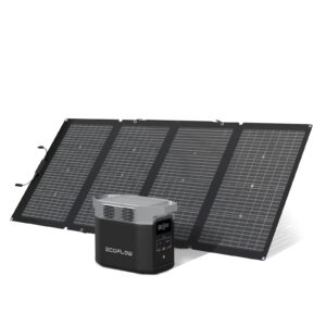 EcoFlow DELTA 2 & 220W Solar Panel Solar Generator Bundle with 1-3kWh Expandable Capacity