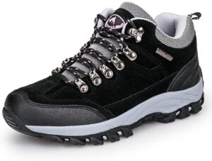 Litads Womens Hiking Shoes Outdoor Waterproof Sports Trail Trekking Climbing Running Walking Sneakers (Color : Black