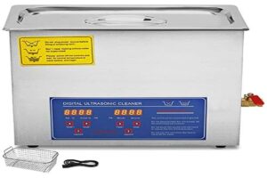 BuoQua Ultrasonic Cleaner 10L Jewelry Cleaning with Digital Timer Ultrasonic Cleaning Machine for Jewellery Rings Watches Eyeglasses Dentures Coins Metal Parts Commercial and Home Use
