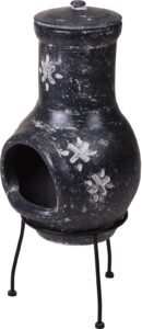 Clay Chimenea Outdoor Garden Patio Wood Log Burner Chimney Heater Fireplace Fire Pit - Diameter: 30cm - Height: 70cm