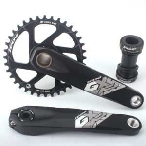 LAVSENA MTB Hollow Integrated Crankset 175mm Aluminum Alloy Mountain Bike Crank Single Disc GXP Chainring 32/34/36/38T 7-12 Speed