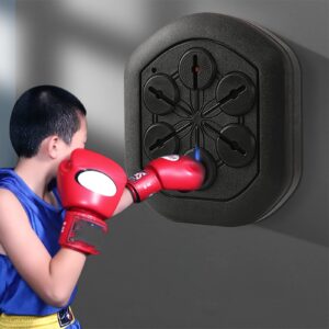 Boxing Machine Wall Mounted Music Boxing Machine Indoor with Boxing Glove Kids Adult Rechargeable Lighted Boxing Equipment Game Products Machine